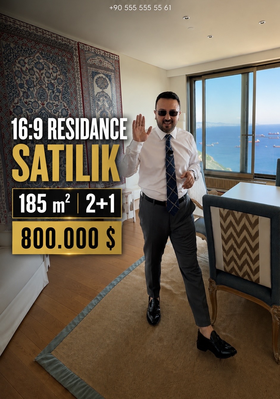 Adnan Uzunlulu bir rezidansın içinde